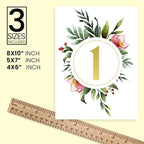 Watercolor Floral Design Table Number Cards Double Sided Party Table Numbers for Reception Baby Shower Anniversary Birthday Bridal Party 5x7 100 Pcs - Image 4