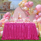 SoarDream Hot Pink Sequin Tablecloth 90"x156" Birthday Table Cloth - Image 5
