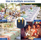 Cindeer 150 Pcs Navy Blue Linen Dinner Napkins with Built in Flatware - Image 6