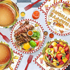 250 Pcs BBQ Birthday Plates and Napkins, 50 Guests Disposable Tableware - Image 6