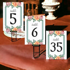 Flower Table Cards Number 1-40 Double Sided For Wedding Reception Event Party Baby Shower Birthday 4x6, AT-TABLE-CARD-867 - Image 4
