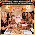 Ceenna 452 Pcs Red Cheetah Print Birthday Party Decorations for 50, Cheetah and Cherry Print Plates Napkins Cup Tablecloth Cutlery Straw Leopard Disposable Tableware for Women Y2K Night Party Supplies - Image 5