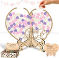 Wedding Guest Book Alternative, Personalized Wood Heart Drop Box Frame by Handmade