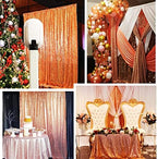 Poise3EHome Rose Gold Sequin Backdrop Curtains,4 Panels 2FTx8FT Glitter Background for Party Birthday Party Baby Shower Wedding Christmas Thanksgiving Halloween Holiday Festival Decor - Image 3
