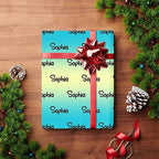MyPupSocks Custom Birthday Gift Wrapping Paper, Personalized Gradient Blue And Yellow Gift Wrap Paper with Logo Funny Wrapping Paper Roll for Men Women Boys Girls Christmas Memorial 58x23 3 Rolls - Image 4
