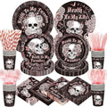 450 Pcs Tableware Set, Serve 50, Rose Gold and Black, Death to My 20S by Unknown