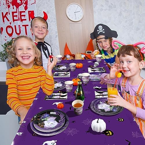 Halloween Baby Shower Party Supplies Decorations Serve50, Baby Brewing Baby Shower Plates and Napkins Set, Disposable Paper Plates Napkins Cups Tableware for Halloween Gender Reveal Party Decorations - Image 7