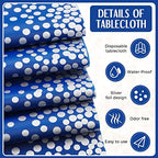 Breling 24 Packs Tablecloths Satin Runner Navy Blue and Silver Graduation - Image 3