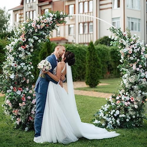 Fomcet Round Backdrop Stand White 8.5ft Circle Arch Metal Wedding Arch - Image 5