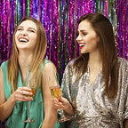 20 Pack Foil Curtain Backdrop Metallic Tinsel Foil Fringe Curtains Photo Booth Props for Birthday Wedding Engagement Baby Shower Bachelorette Christmas Holiday Celebration Party Decorations - Image 2