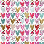 Jillson Roberts All-Occasion Gift Wrap Rolls, Pretty Hearts, Pack of 6 by JILLSONROBERTS
