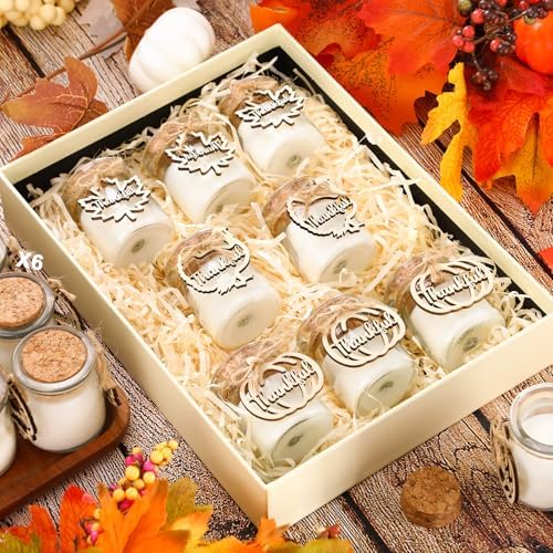 Tondiamo 20 Pcs Fall Candles Bluebell 1.42 oz with Wooden Thankful Tag - Image 4