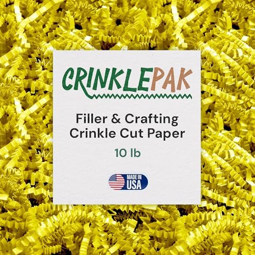 10LB Yellow Crinkle Paper Filler USA Made by CrinklePak