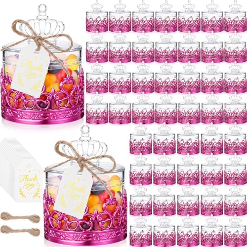 Jingmore 60 Sets Mini Crown Candy Boxes Party Favor,Rose Purple by Jingmore