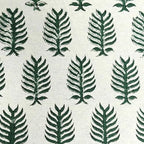 Ridhi Emerald Green Hand Block Print Cotton Tablecloth 102 x 48 Inch - Image 5