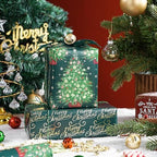 WRAPAHOLIC 30 Inch Nutcracker Christmas Wrapping Paper Roll - Jumbo Roll Green Christmas Tree, Snowflakes and Nutcracker with Metallic Foil Shine Design - 4 Rolls - 30 Inch x 120 Inch Per Roll - Image 4
