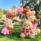 Mifoci 121 Pcs Pink We Can Bearly Wait Baby Shower Decoration 35x30'' Large Bear Cardboard Cutout Standup with 120 Balloon Teddy Bear Baby Shower Decor for Gender Reveal Birthday Party Photo Backdrop - Image 6
