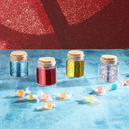 Patelai 48 Pcs Small Glass Bottles with Cork, 50 ml Vials Jars Mini Potion Bottles Empty Spell Jars Sand Art Decorative for DIY Sand Water Pill Party Supplies - Image 5