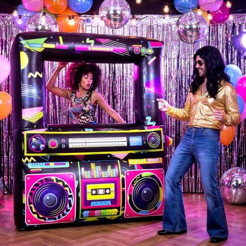 Soulchen 6x5ft Inflatable Boombox Archway LED 90s Party Decor Hip Hop Disco - Image 4