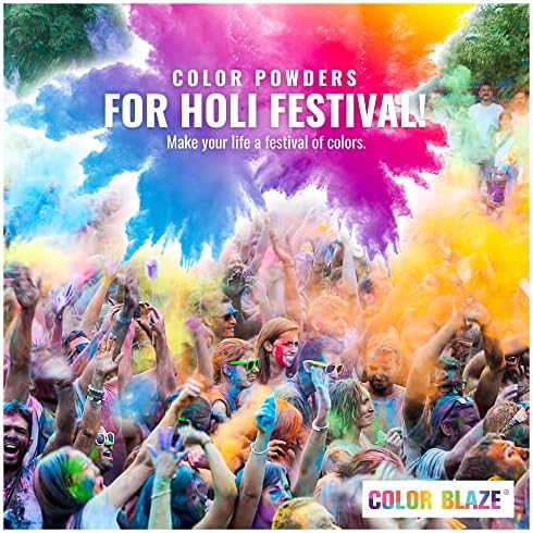 Color Blaze Holi Color Run Powder - 20 lbs Bulk - 5 lbs of 4 Colors - Image 3