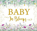 9x6ft Wildflower Floral Baby Shower Decorations Backdrop Gold Bloom Baby Decor Background for Photography Gender Neutral Baby Shower Party Supplies Studio Photo Booth Props by ZJRBJB