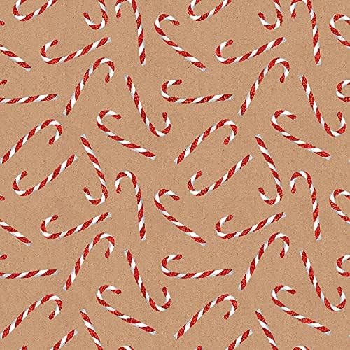 Jillson Roberts Gift Wrap, Candy Cane Glitter (6 Jumbo Rolls 10ft x 30in) by JILLSONROBERTS