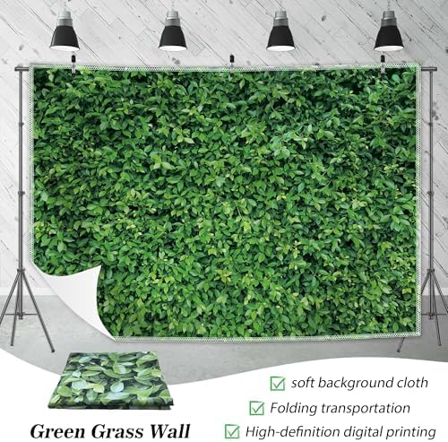 Green Leaves Backdrop - Nature Greenery Polyester Photography Background for Birthday Wedding Decor Soft Fabric Wall Banner | Baby Shower, Safari, Dinosaur Theme Photo Booth(10x8ft) - Image 2