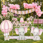 3 Pcs Pink Elephant Baby Shower Birthday Decorations Large Cutouts Gender Reveal Sign 1st Birthday Party Centerpieces for Baby Shower Party Supplies Photo Booth Props Backdrops Decor - Image 5