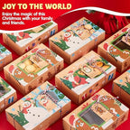 JOYIN 24 PCS Christmas Cookie Gift Baking Box 8.75" x 5.75" x 2.75” with Window Auto-Popup, Xmas Holiday Treat Boxes Containers with Tags for Party Favor Pastries, Cupcake, Brownies, Donut Gift-Giving - Image 6