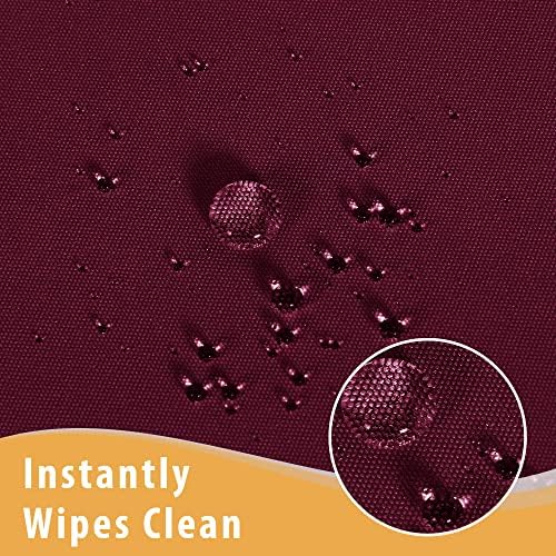 Obstal 2 Pack Fitted Table Covers for 6 Foot Tables - Water Resistant Washable Fabric Polyester Rectangle Table Cover Protector for Wedding, Banquet and Trade Shows, 72L x 30W x 30H Inches, Burgundy - Image 3