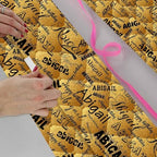 AOFUN Boys Mens Wrapping Paper - Custom Name Text Wrapping Papper Roll with Printed Name - Birthday 5 Rolls 58" x 23" - Image 4