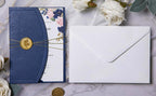 ponatia Navy Blue 5x7 Wedding Invitation Envelopes Sleeves - Image 3