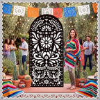 Gerrii 6 ft Cielito Lindo Arch Backdrop, All-in-one Stand up, Black - Image 6