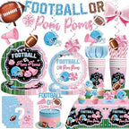 191Pcs wellspar Football Gender Reveal Decorations Tableware Set by Unknown