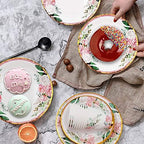Floral Party Supplies - Bridal Shower Paper Plates & Napkins Set for 24 Guests - Disposable Dinnerware: Plates, Cups, Cutlery for Baby Shower, Tea Party - Image 2