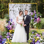 Fomcet Square Backdrop Stand Metal Gold 6.6FT x 5.2FT Wedding Arch Stand - Image 4