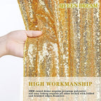 Gold Sequin Backdrop Curtain Panels 6FTx8FT Glitter Gold Photo Background - Image 5