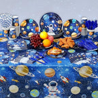 Potchen 452 Pcs Space Plates Napkins Party Supply, Dark Blue - Image 6