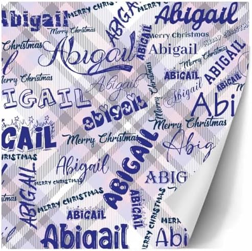 AOFUN Wrapping Paper for Men, Anniversary, Baby, Christmas, Personalized Birthday Gifts - Custom Name, 5 Rolls 58" x 23" - Image 3
