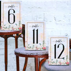 Floral Frame Design Table Number Cards Double Sided Party Table Numbers for Reception Baby Shower Anniversary Birthday Bridal Party 4x6 100 Pcs - Image 4