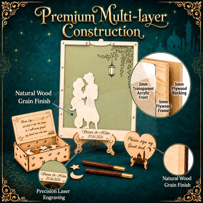 Wedding Guest Book Alternative, Enchanted Lantern Drop Box Sign-in Frame - Image 6