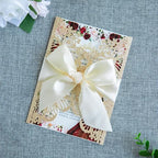 20 PCS 5.12x7.2 Butterfly Personalized Quinceanera Invitation, Customized XV Anos Laser Cut Invitation Cards with Envelopes (20 PCS Light Gold Personalized) - Image 4