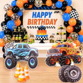 4 PCS Large Monster Truck Birthday Decorations, Monster Truck Party Decorations Cardboard Cutouts, Big Wheel Race Truck Theme Birthday Party Decor for Backdrop Yard Signs Standup Photo Booth Props by Unknown