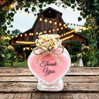 Wedding Favor guest Bulk, Set of Heart Glass Candle Party with custom sticker and dried flowers Bridal Party, Baby shower gifts (Pink, Set of 50) - Image 3