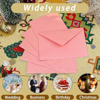 A7 Light Pink 5x7 Envelopes 250Pcs, 120g Pearl Paper with Gold Seals - Image 4