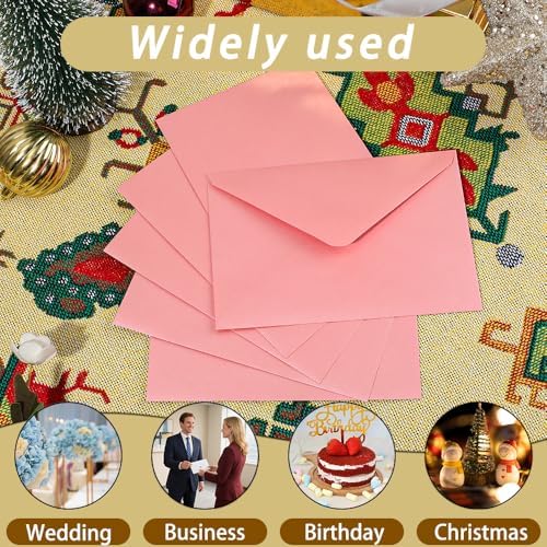 A7 Light Pink 5x7 Envelopes 250Pcs, 120g Pearl Paper with Gold Seals - Image 4
