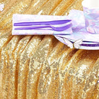 QueenDream Gold Table Cloth Party Decorations: Sequin Fabric 90x90 Inch - Image 4