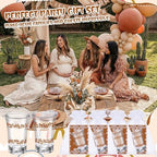 SiliFine 50 Sets Cielito Lindo Baby Shower Favors Shot Glasses for Guests Bulk 1.5oz Recuerdos Para Boda Wedding Shot Glass Thank You Card Bag for Guest Talavera Bridal Baby Shower(Terracotta) - Image 3