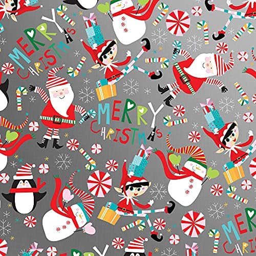 Jillson Roberts Gift Wrap, Snow Joy (6 Jumbo Rolls 10ft x 30in) by JILLSONROBERTS