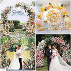 Asee'm Round Backdrop Stand 7.2FT Gold Wedding Arch Metal Circle Balloon - Image 6